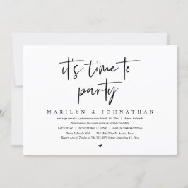 パーティーの時間だ、結婚式の秘密の祝い 招待状