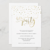 パーティーの時間です 結婚式の披露宴 招待状 (正面/裏面)
