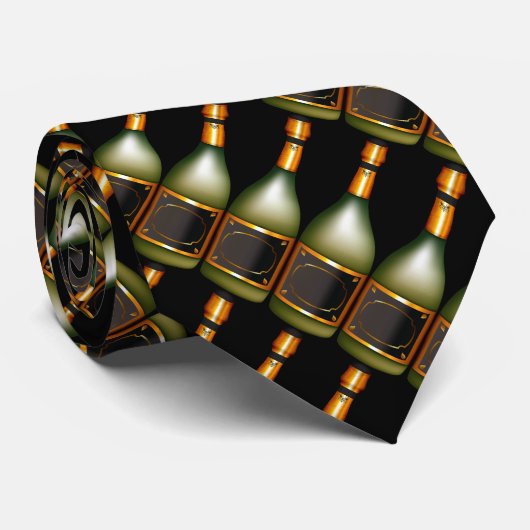 パーティーの時間大晦日のシャンペンのボトルのタイ ネクタイ (ロール)