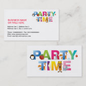 パーティーの時間子供への名刺 名刺 (正面/裏面)
