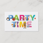 パーティーの時間子供への名刺 名刺 (裏面)