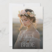 パーティーの時間 | ブライダルシャワー写真 招待状 (正面)