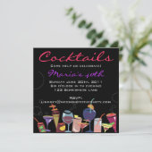 パーティーの楽しい誕生日招待Drink 招待状 (スタンド正面)