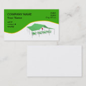 パーティーの気球が付いている折りたたみ椅子そしてテーブル 名刺 (正面/裏面)