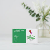 パーティーの気球が付いている折りたたみ椅子そしてテーブル 名刺 (スタンド正面)