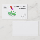 パーティーの気球が付いている折りたたみ椅子そしてテーブル 名刺 (正面/裏面)