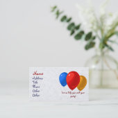 パーティーの気球の名刺 名刺 (スタンド正面)