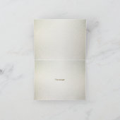 パーティーの水色ゴールデンユーカリの葉の光沢 サンキューカード (内部)