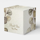 パーティーの水色ゴールデンユーカリの葉の光沢 フェイバーボックス (裏面サイド)