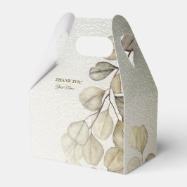 パーティーの水色ゴールデンユーカリの葉の光沢 フェイバーボックス