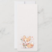 パーティーの犬の養子縁組コーギー子犬のシャワー 招待状 (裏面)