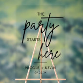 パーティーの結婚開始 アクリルサイン (ニュートラル)