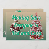 パーティーの美しいホリデーカード シーズンカード (正面/裏面)