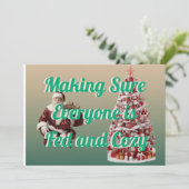 パーティーの美しいホリデーカード シーズンカード (スタンド正面)