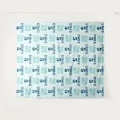 パーティーの背景ステップと繰り返しボーイ誕生日 タペストリー (正面(横))