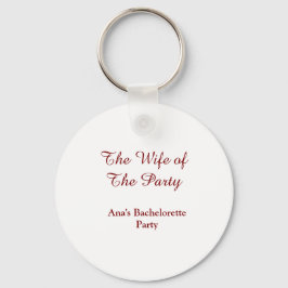 パーティーの花嫁の名前と日付 キーホルダー