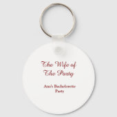 パーティーの花嫁の名前と日付 キーホルダー (裏面)