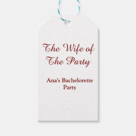 パーティーの花嫁の名前と日付 ギフトタグ