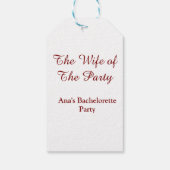 パーティーの花嫁の名前と日付 ギフトタグ (裏面)