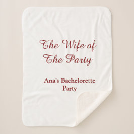 パーティーの花嫁の名前と日付 シェルパブランケット