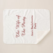 パーティーの花嫁の名前と日付 シェルパブランケット (正面(横))