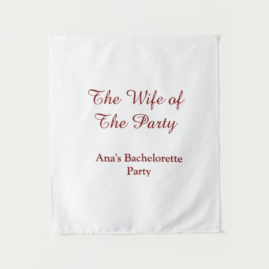 パーティーの花嫁の名前と日付 タペストリー (正面)