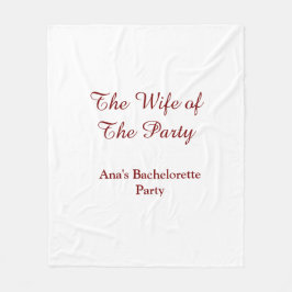 パーティーの花嫁の名前と日付 フリースブランケット