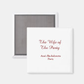 パーティーの花嫁の名前と日付 マグネット (正面/裏面)