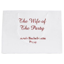 パーティーの花嫁の名前と日付 ラージペーパーバッグ