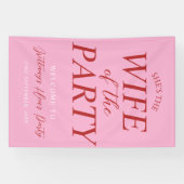 パーティーの花嫁 ピンクのブライズシャワーの歓迎 横断幕 (横)