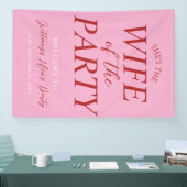 パーティーの花嫁 ピンクのブライズシャワーの歓迎 横断幕 (トレードショー)