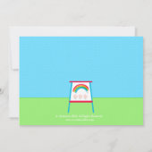 パーティーの芸術および技術の誕生日の招待を絵を描くこと 招待状 (裏面)