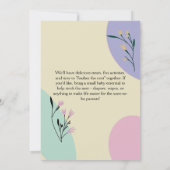 パーティーの親を赤ちゃんシャワーにネスト 招待状 (裏面)