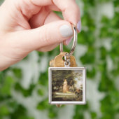 パーティーの角度(キャンバスの油) キーホルダー (手)