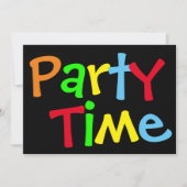 パーティーの誕生日パーティーの招待 招待状 (正面)