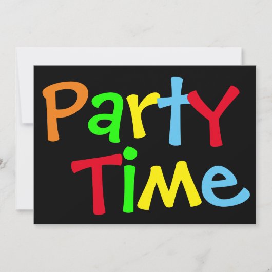 パーティーの誕生日パーティーの招待 招待状 (正面)