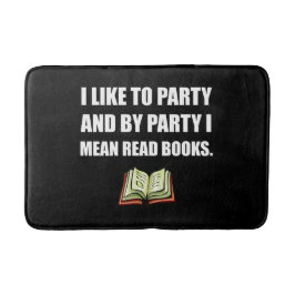 パーティーの読書の本 バスマット