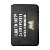 パーティーの読書の本 バスマット (正面縦)