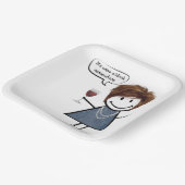 パーティーの赤ワインの女の子 ペーパープレート (傾斜あり)