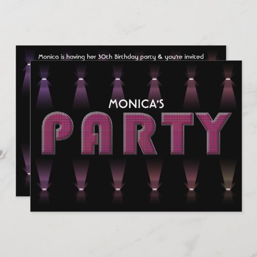 パーティーの起動 招待状 (正面/裏面)