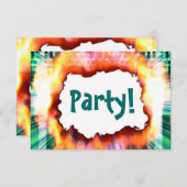 パーティーの送風招待状 招待状 (正面/裏面)