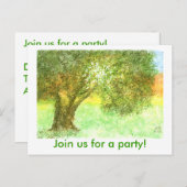 パーティーの郵便はがきの招待-夏のカシ インビテーションポストカード (正面/裏面)