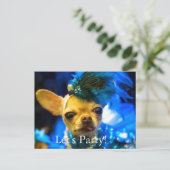 パーティーの郵便はがき-パーティーのチワワを許可します インビテーションポストカード (スタンド正面)