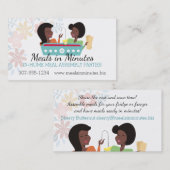 パーティーの食事アセンブリアフリカ系アメリカ人の女性の調理 名刺 (正面/裏面)