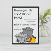 パーティーの食事持ち寄り 招待状 (スタンド正面)