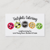 パーティーの食糧前菜のシェフのケイタリングビジネスカード 名刺 (正面)