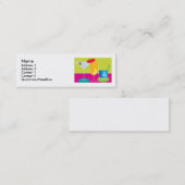 パーティーの飲み物 スキニー名刺 (正面/裏面)