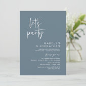 パーティーの駆け結婚落ちディナーと踊り 招待状 (スタンド正面)