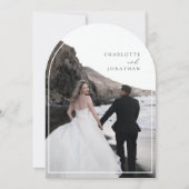 パーティーの駆け落ちミニマル後の楽し結婚さ 招待状 (裏面)