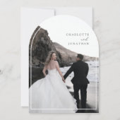 パーティーの駆け落ちミニマル後の楽し結婚さ 招待状 (裏面)